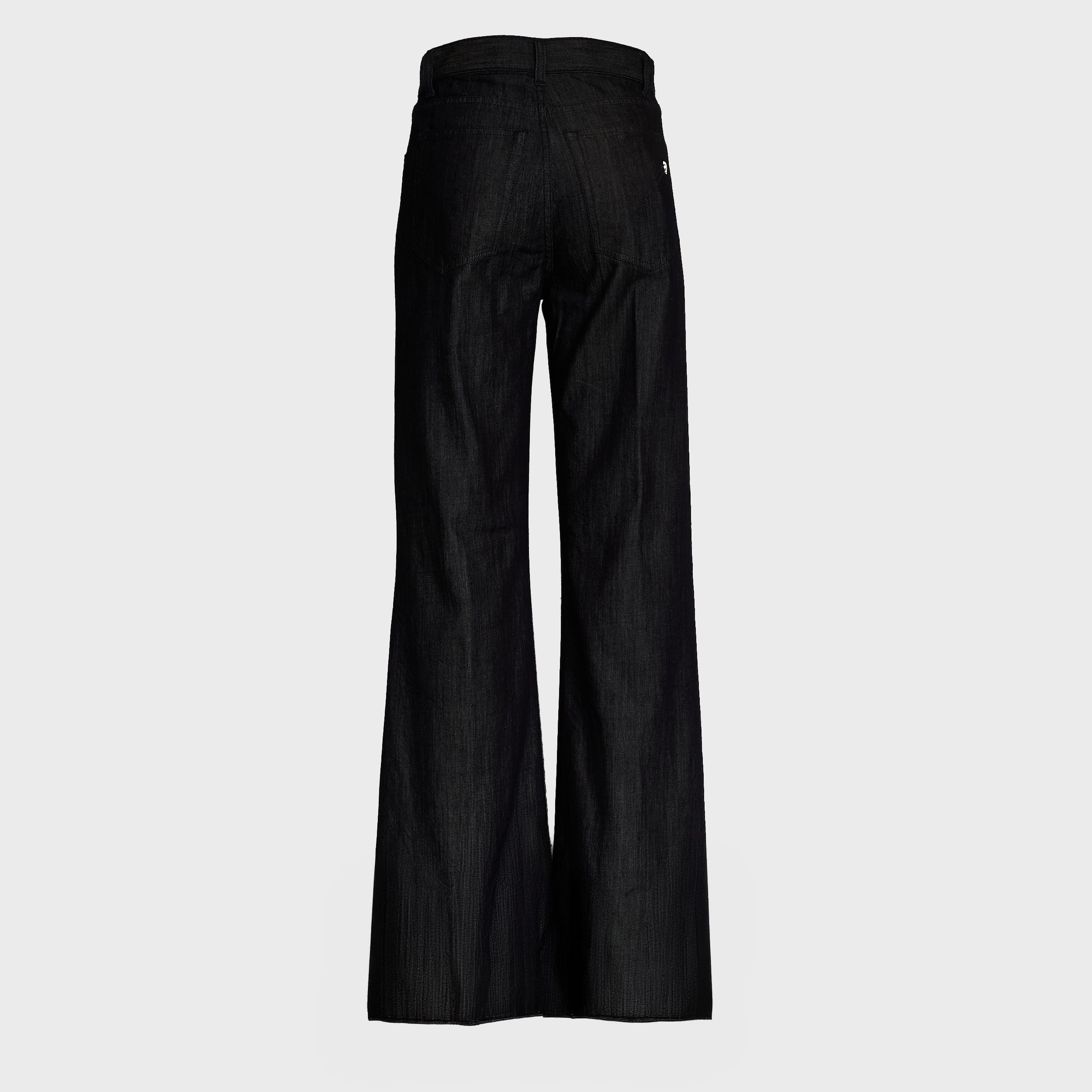 Jeans Amber Cinque Tasche Wide Leg In Denim Seta 7 Oz