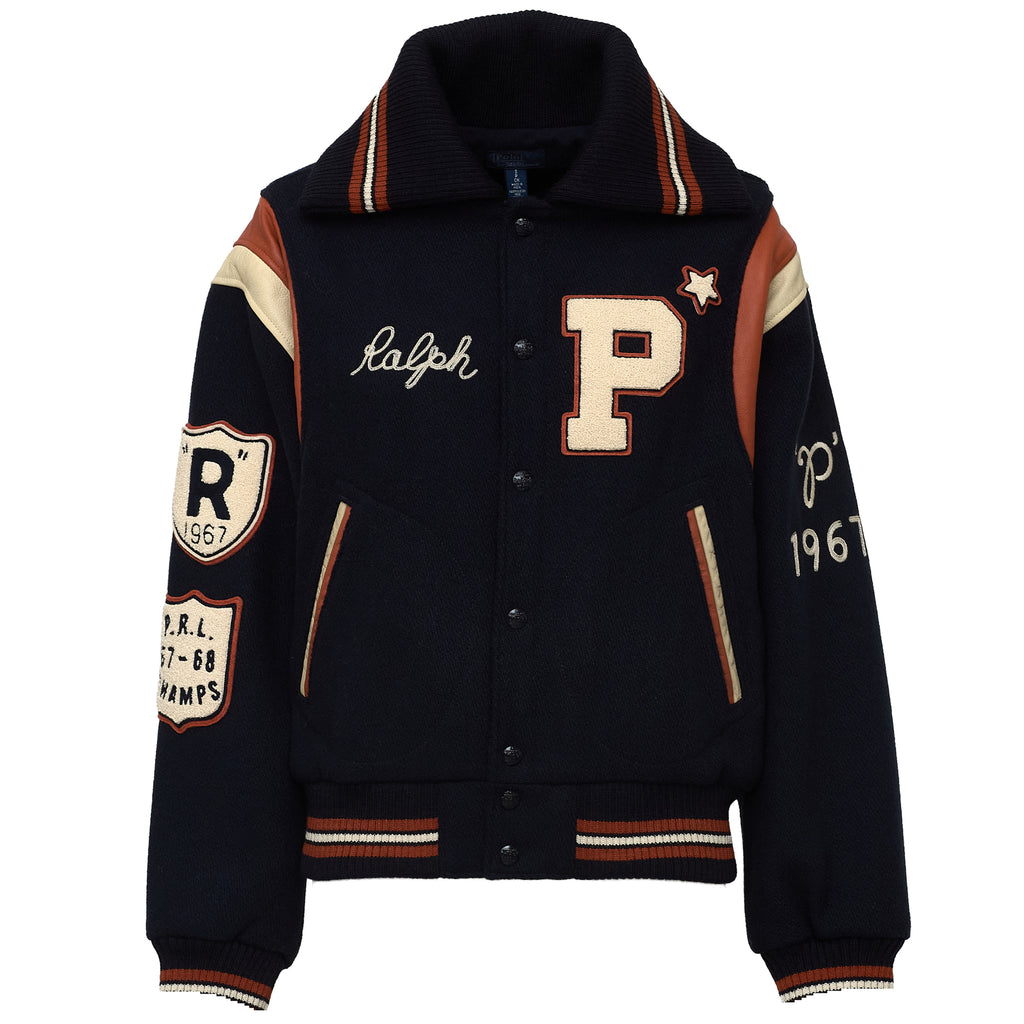 Leather & Skins Bomber Coat Wool Poly Twill