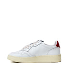 Sneakers Medalist Low In Pelle Bianca, Deep Claret