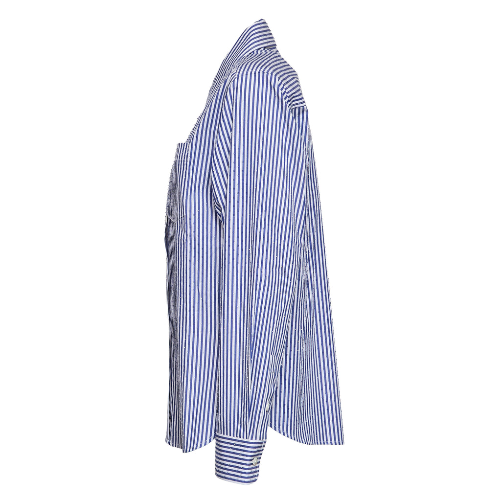 Camicia Cashine A Righe Con Cristalli