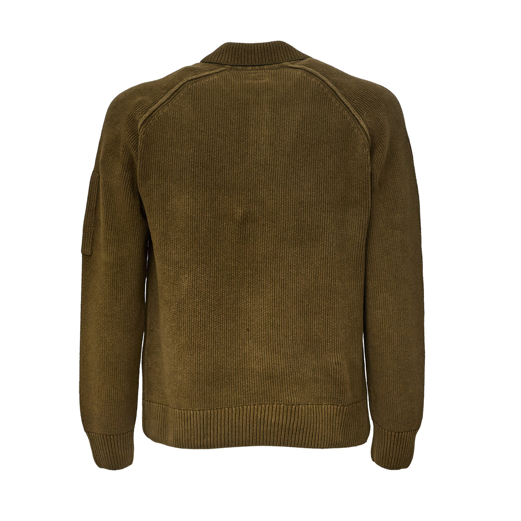 Chenille Cotton Polo Sweater