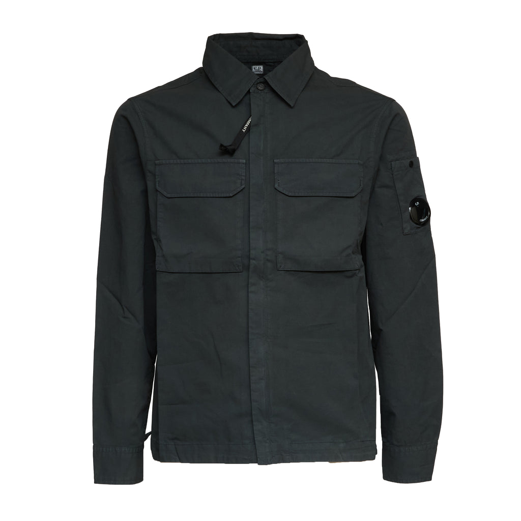 Organic Gabardine Zipped Lens Overshirt