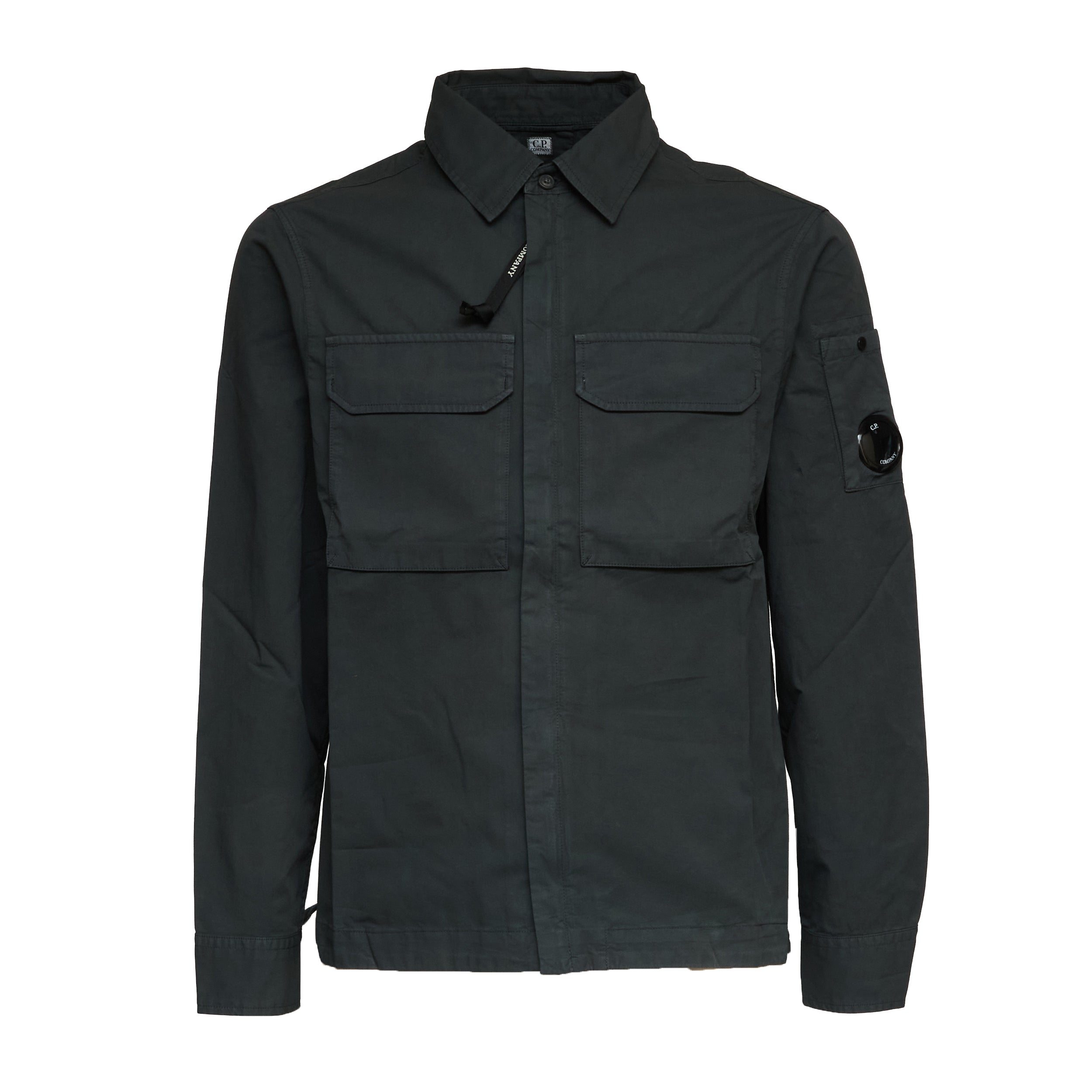 Organic Gabardine Zipped Lens Overshirt