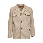Field Jacket in Gabardine di Cotone e Lino Fay Archive