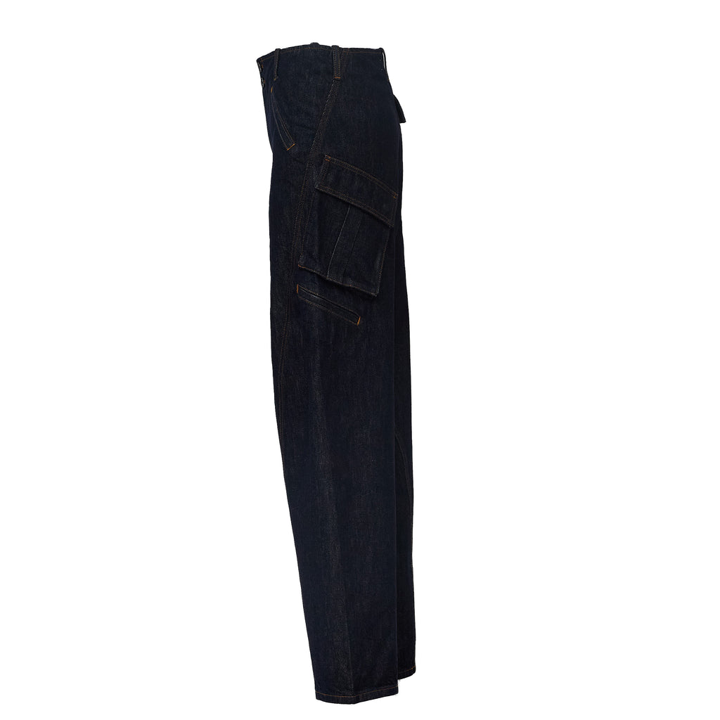 Indigo Denim Cargo Jeans