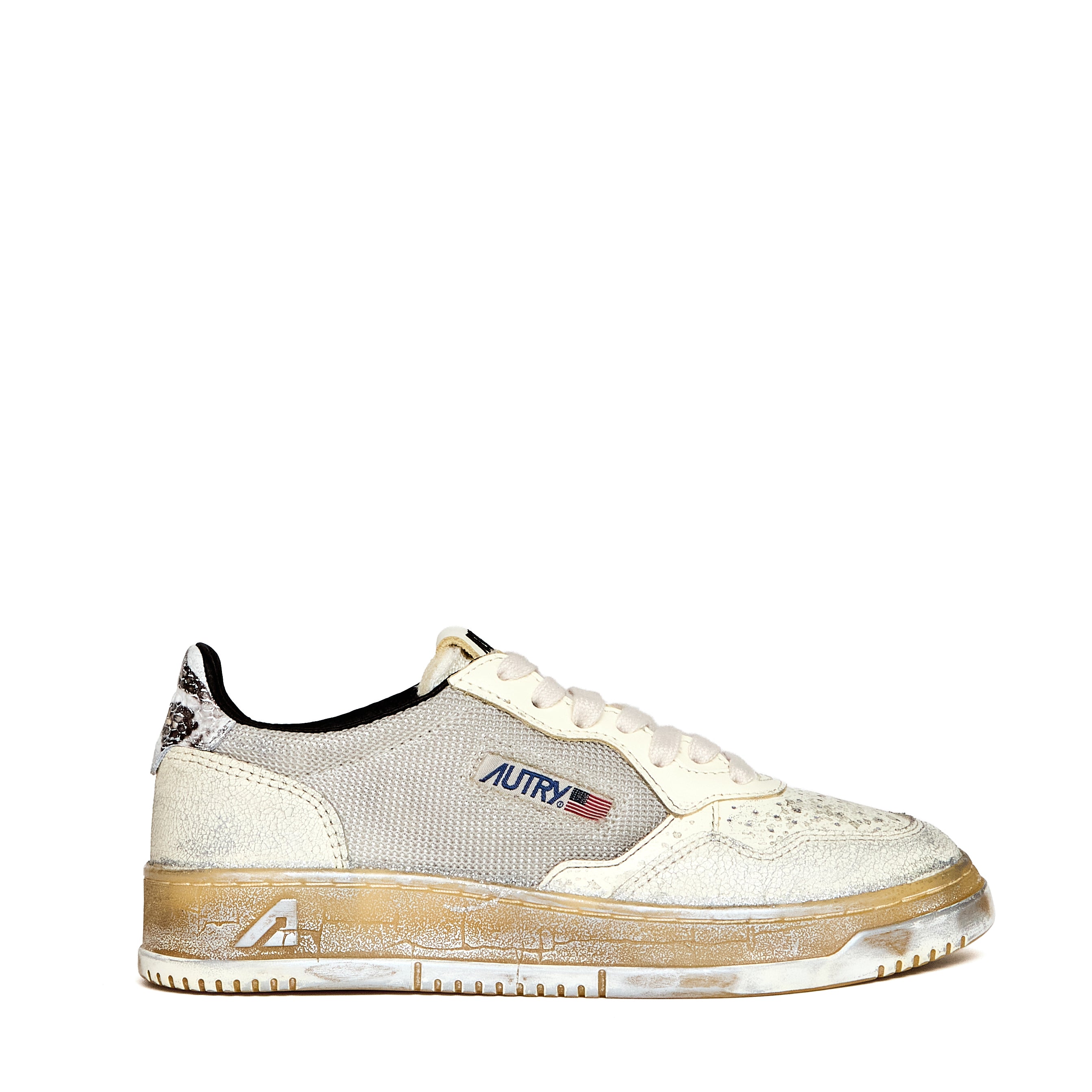 Sneakers Medalist Low Super Vintage Bianco, Nero, Argento