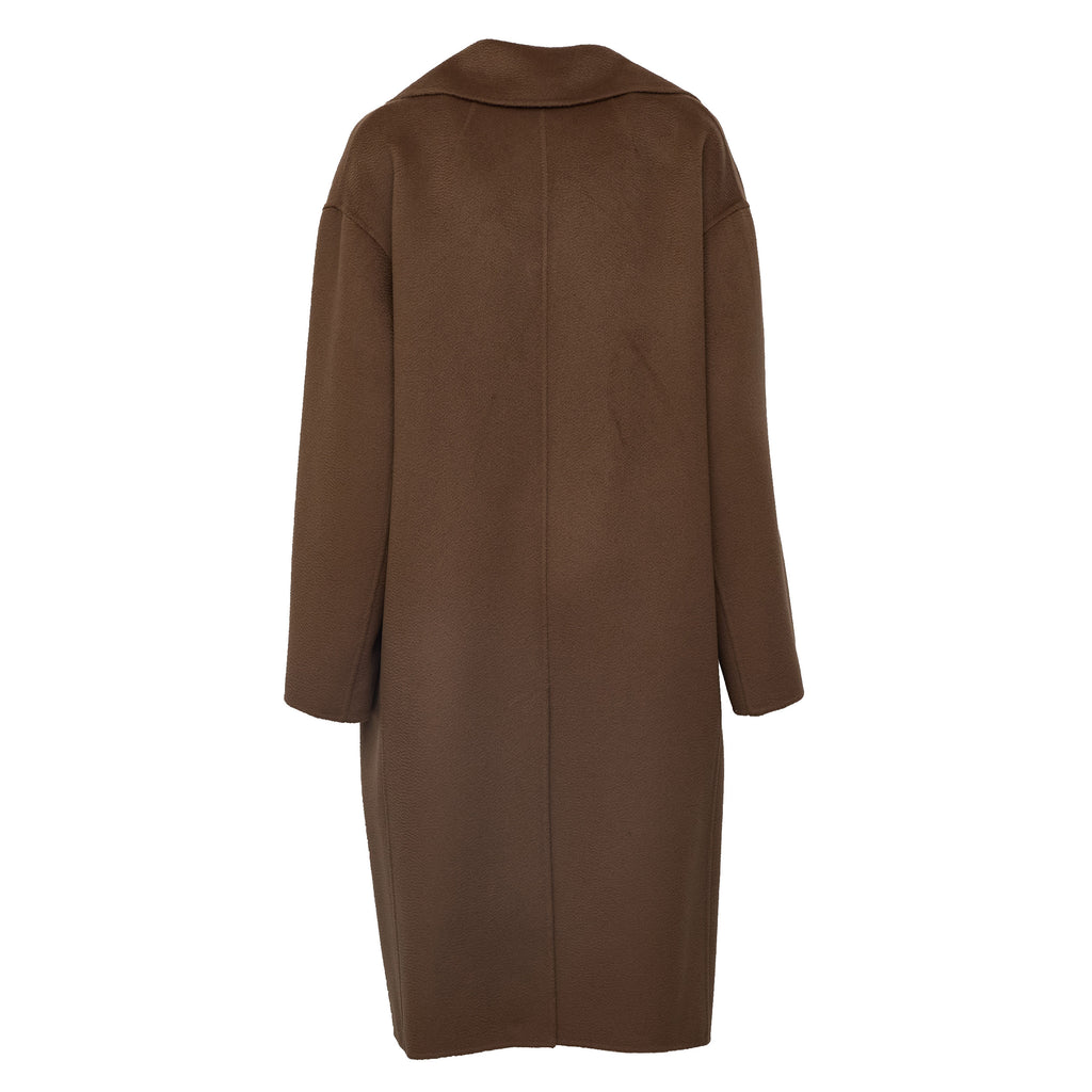 Cappotto Bruno In Lana, Cashmere Zibellinato