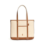 Borsa Tote Piccola In Pelle, Canvas