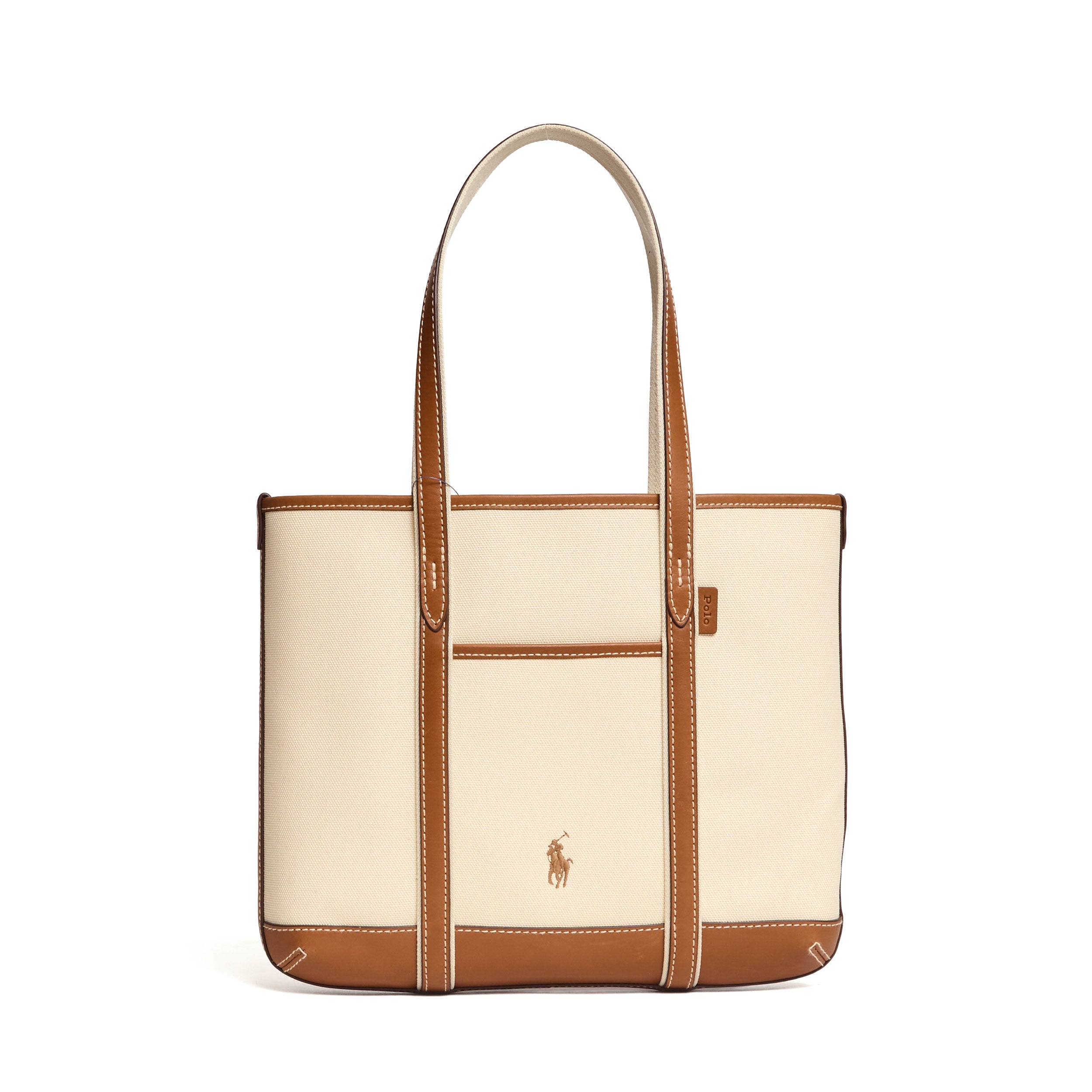 Borsa Tote Piccola In Pelle, Canvas