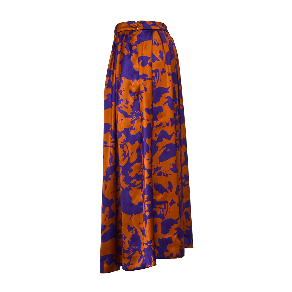 Soni Abstract Floral Print Skirt
