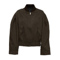 Light Wool Melange Bomber Jacket