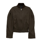 Light Wool Melange Bomber Jacket