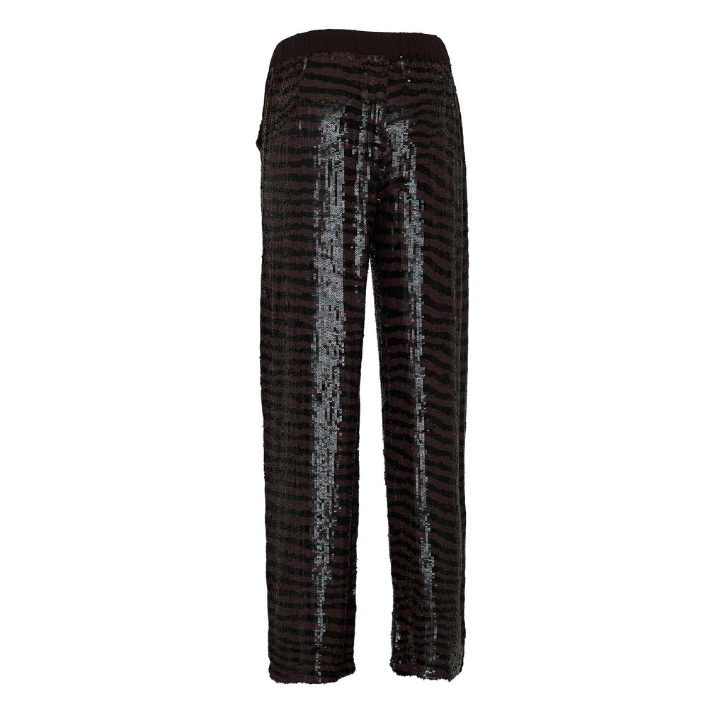 Pantaloni Full Paillettes Zebra