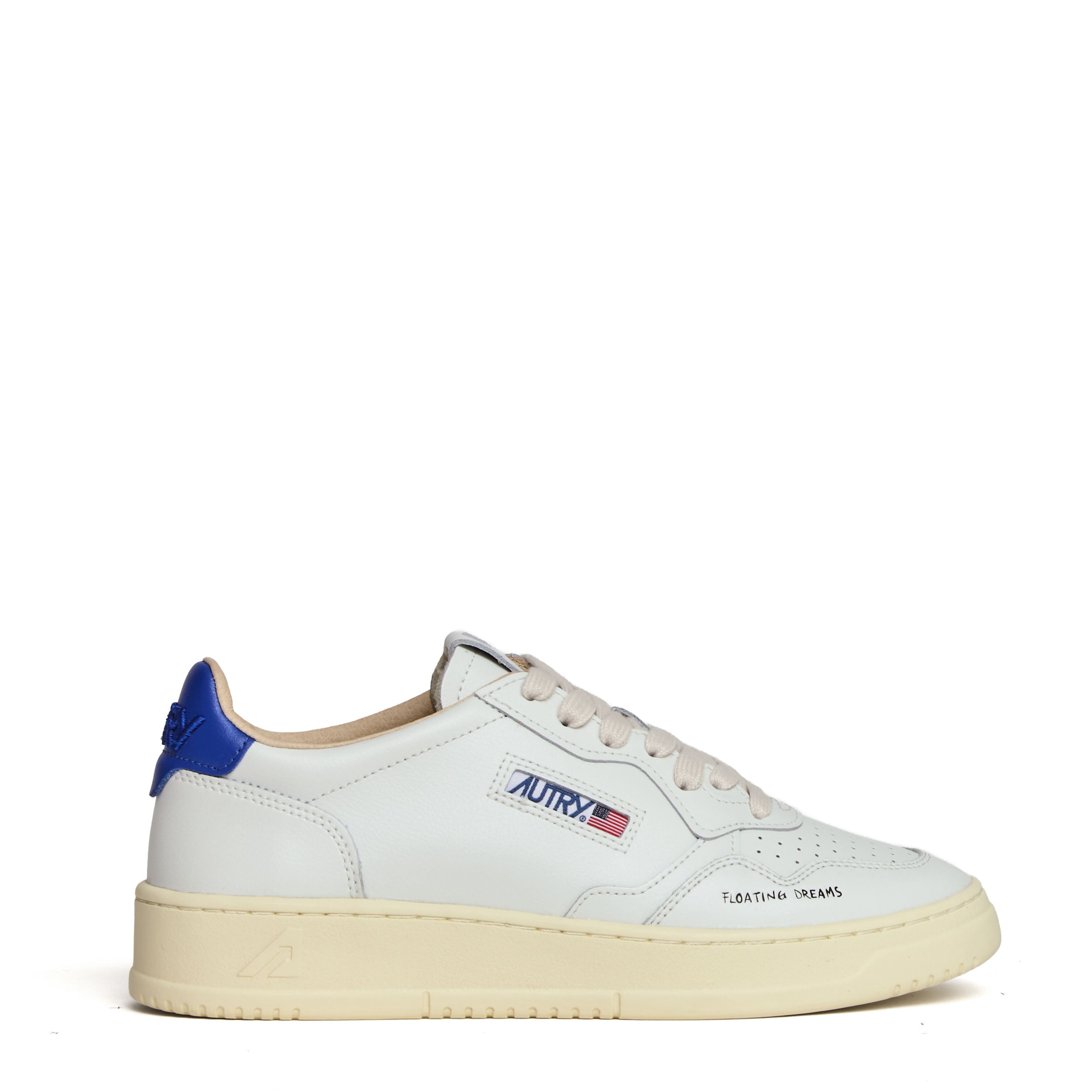 Sneakers Medalist Low Dream In Pelle Bianca, Beacoup Blue