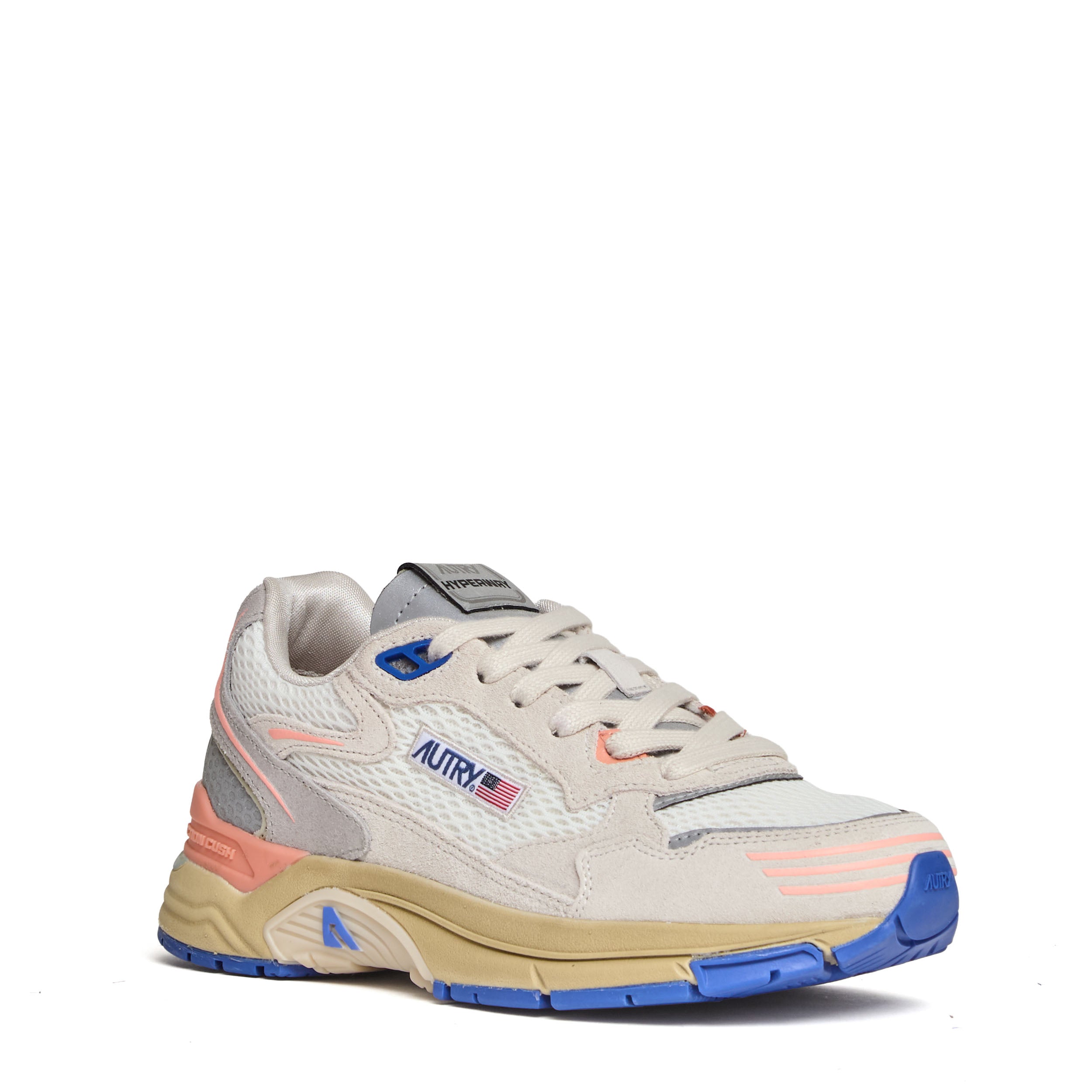 Sneakers Hyperway In Pelle Mesh, Suede
