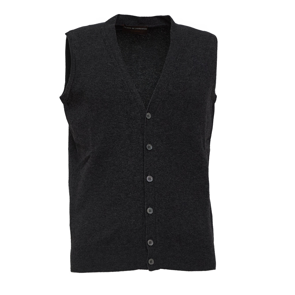 Gilet Bottoni In Lana, Cashmere