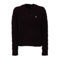Cable Knit Crewneck Sweater Wool, Cashmere Blend