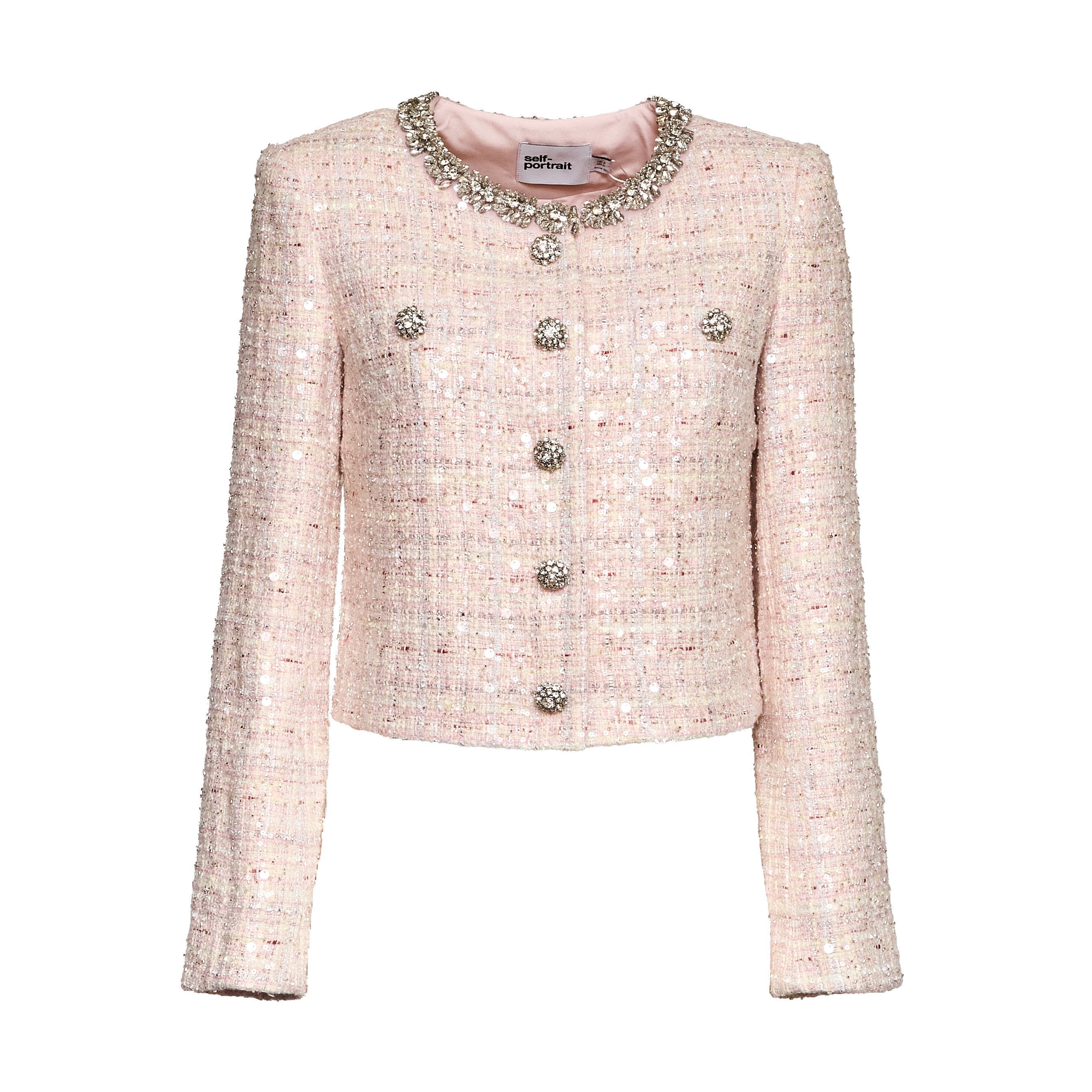 Pink Sequin Boucle Jacket