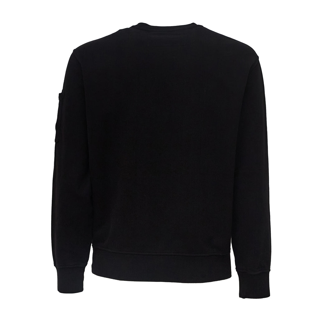 Brushed And Emerized Diagonal Fleece Crewneck Lens Sweatshirt
