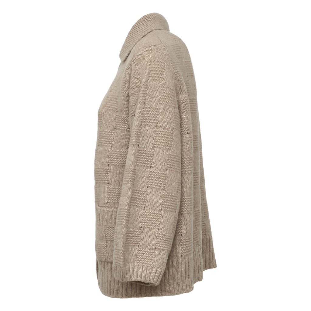 Maglia Cardigan Con Colletto