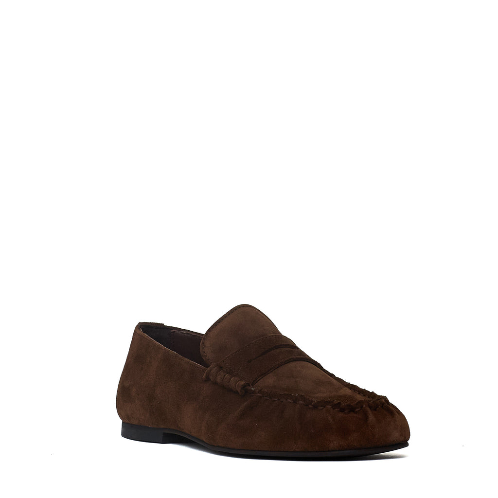 Aven Suede Brown Leather Loafers