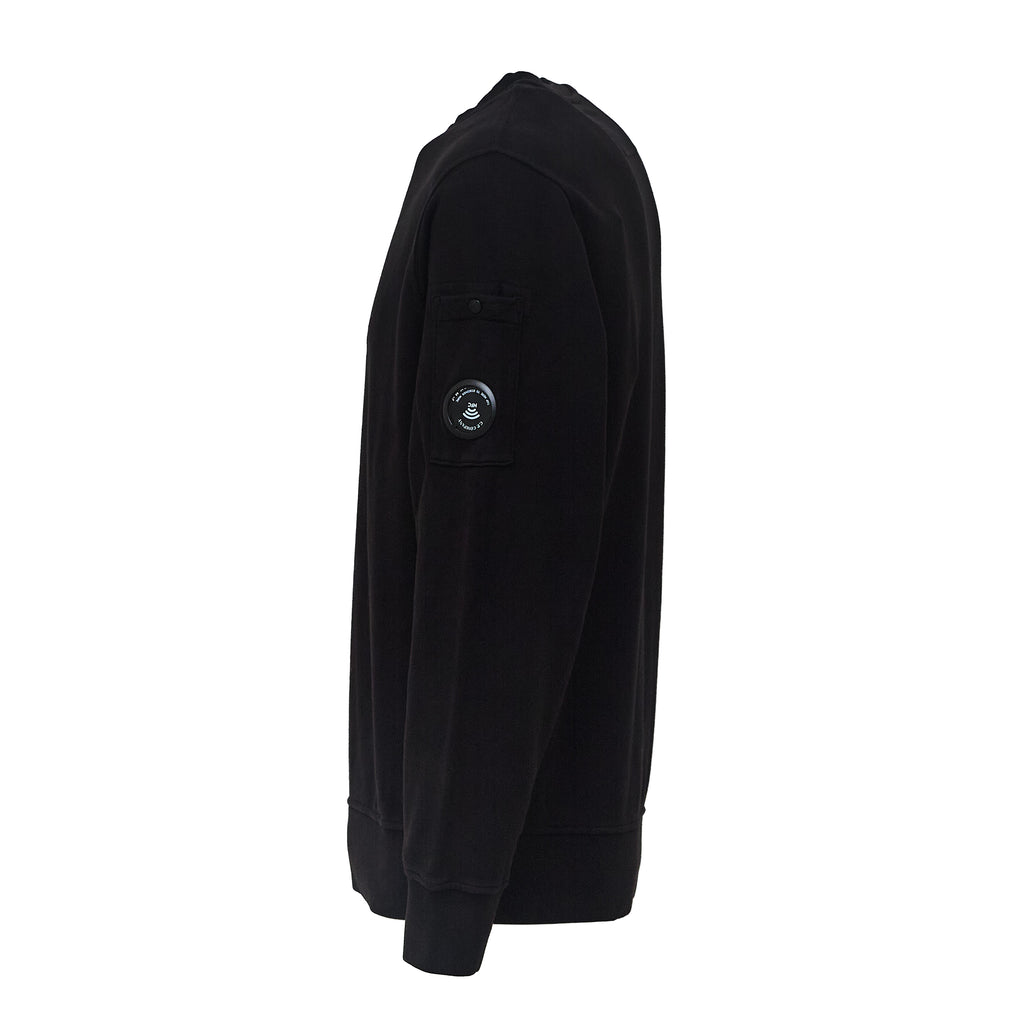 Brushed And Emerized Diagonal Fleece Crewneck Lens Sweatshirt