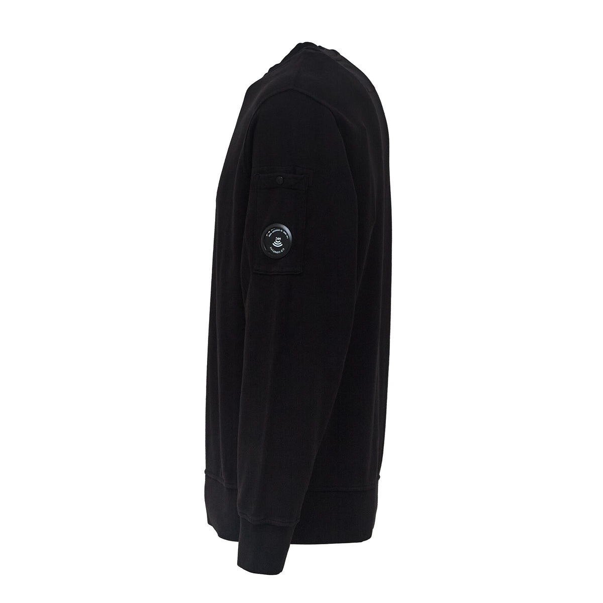Brushed And Emerized Diagonal Fleece Crewneck Lens Sweatshirt