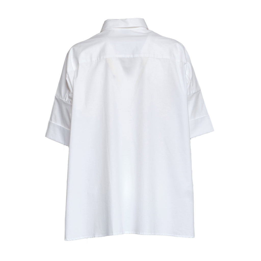 Camicia In Popeline Di Cotone Stretch