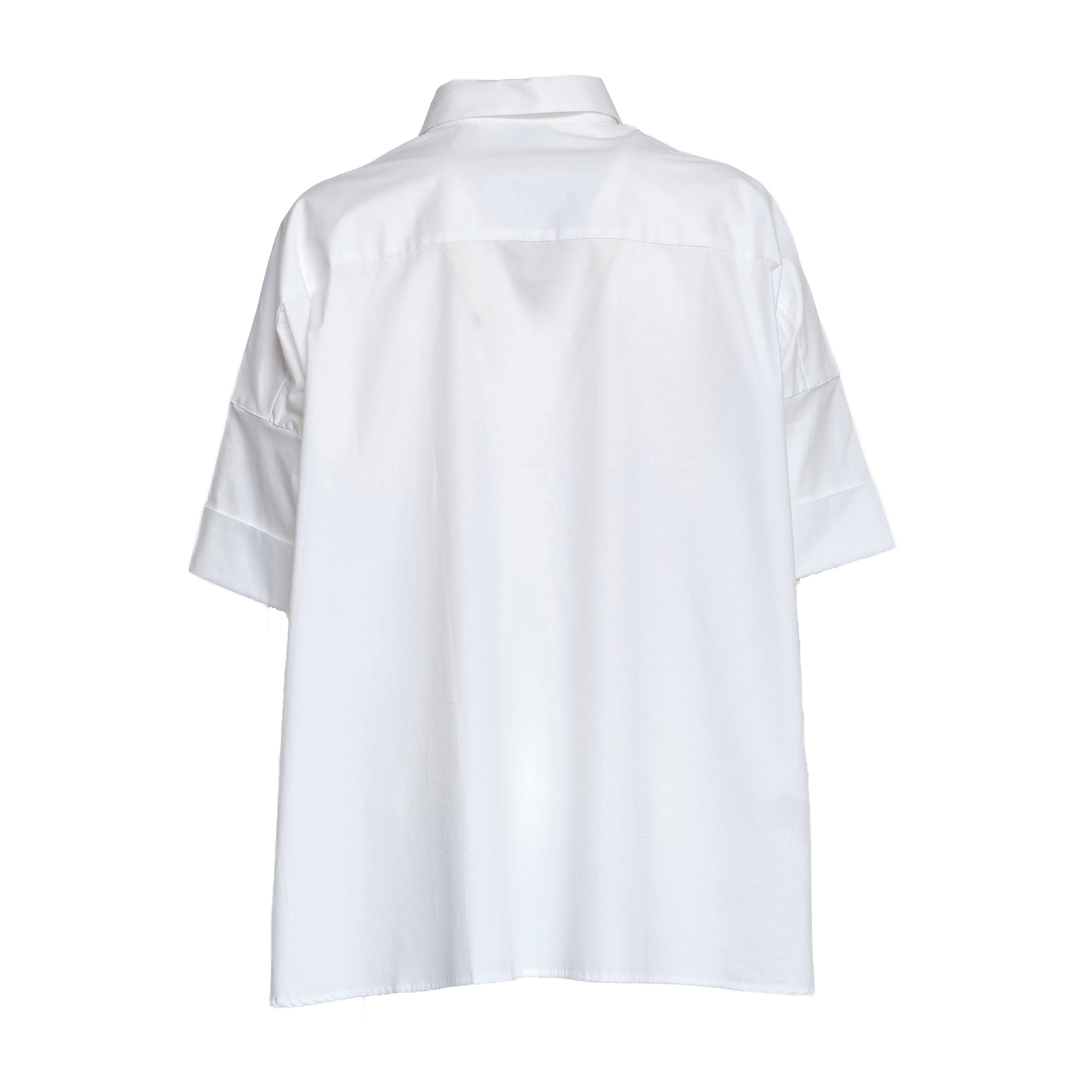 Camicia In Popeline Di Cotone Stretch