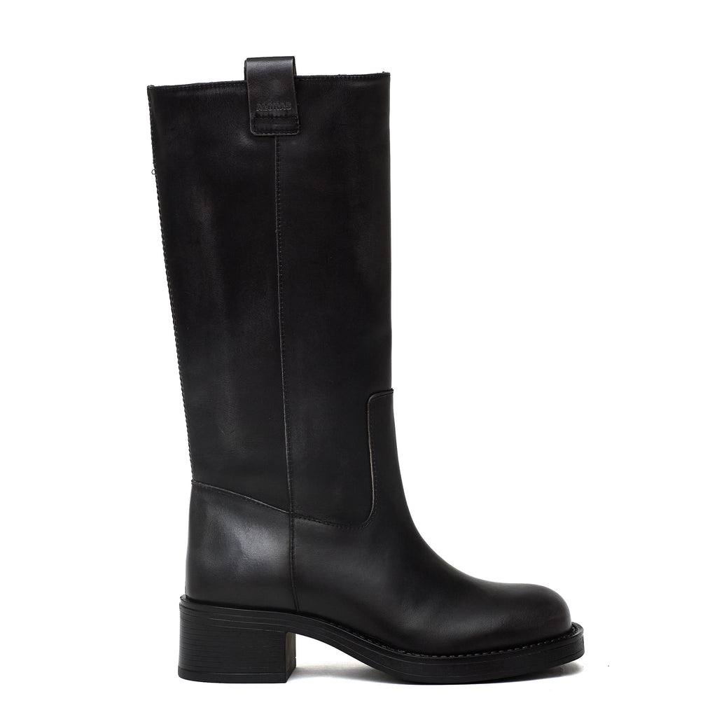 Sajan Vintage Effect Brown Leather Boots
