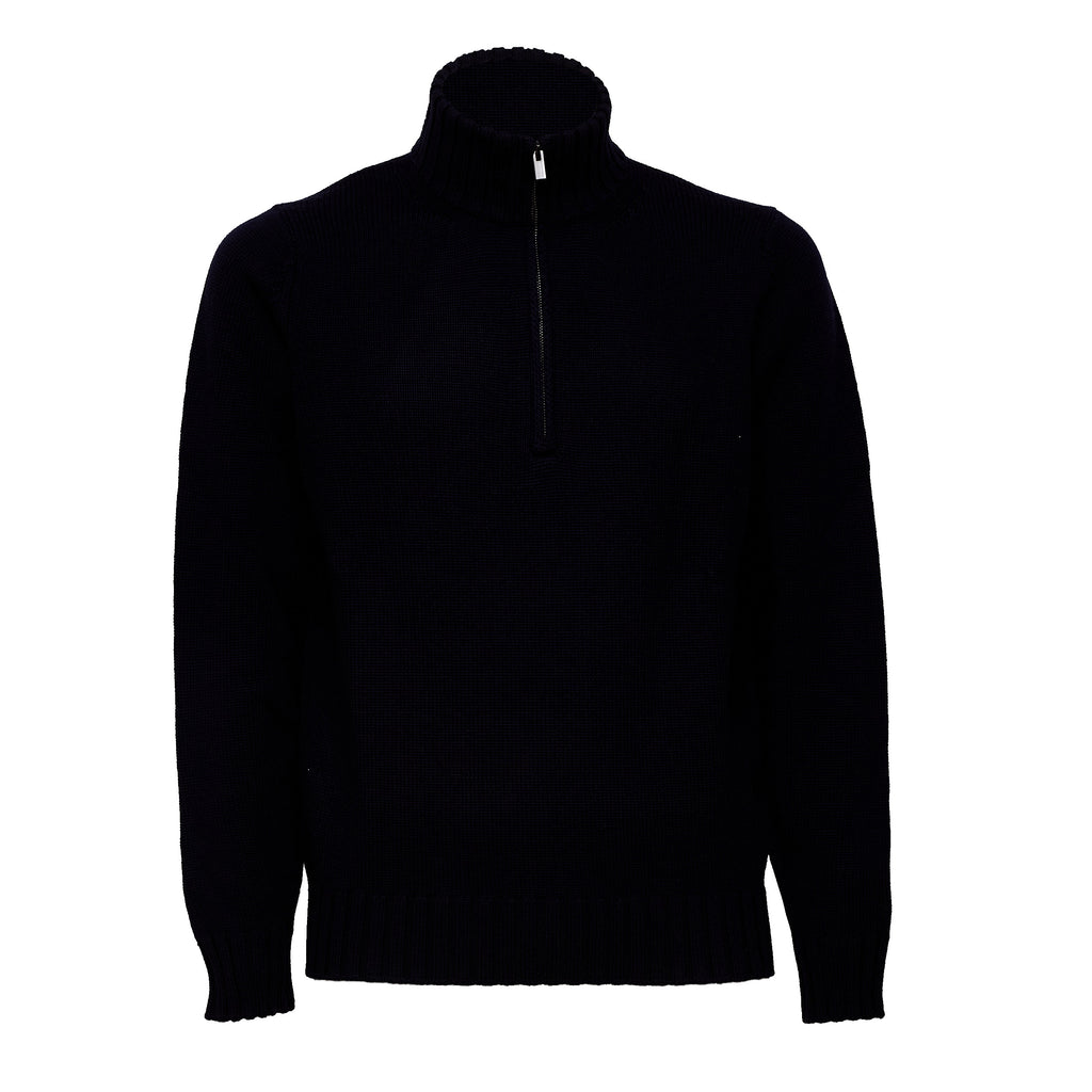 Maglia Mezza Zip In Lana Merino
