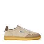 Sneakers Medalist Low In Pelle, Suede Crepe Biscotto/Kangaroo