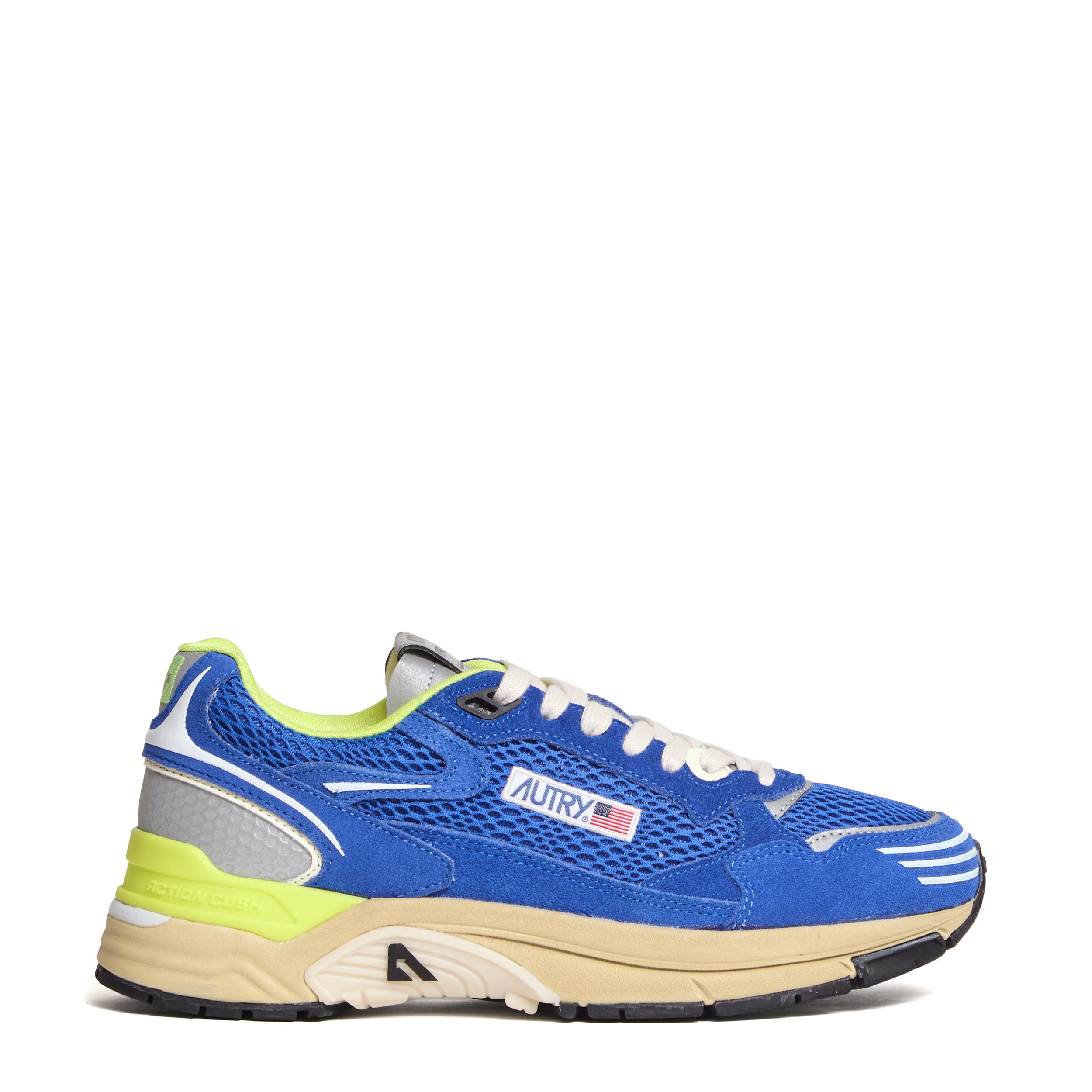 Sneakers Hyperway In Mesh, Suede Princess Blue, Vanilla Ice