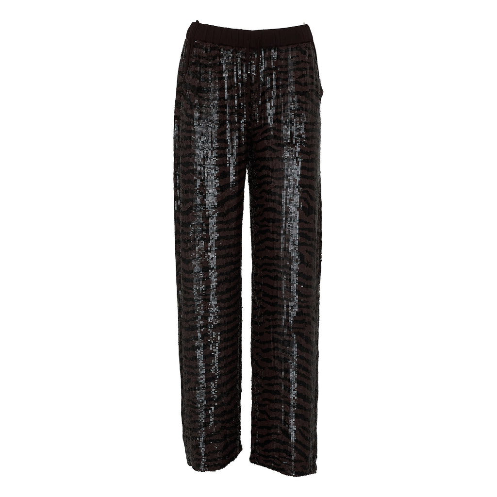 Pantaloni Full Paillettes Zebra