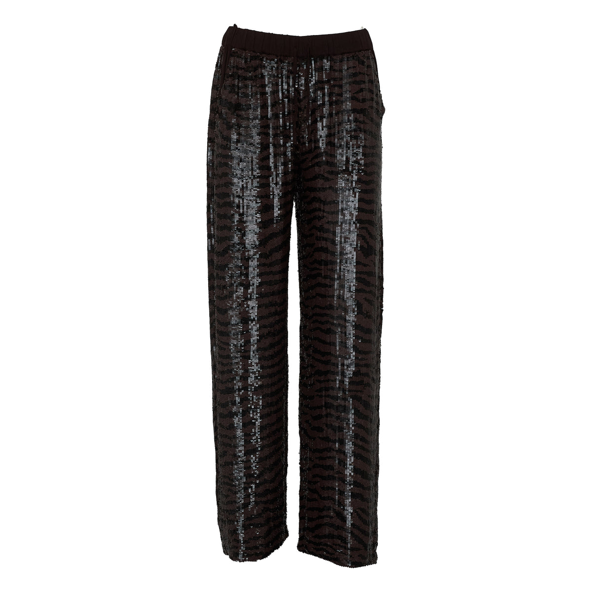 Pantaloni Full Paillettes Zebra