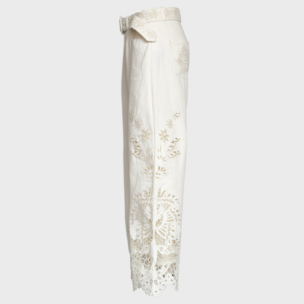 Boho Beauty Richielieu White Pants