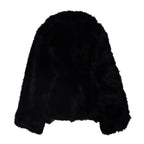 Minta Faux Fur Flared Jacket Black