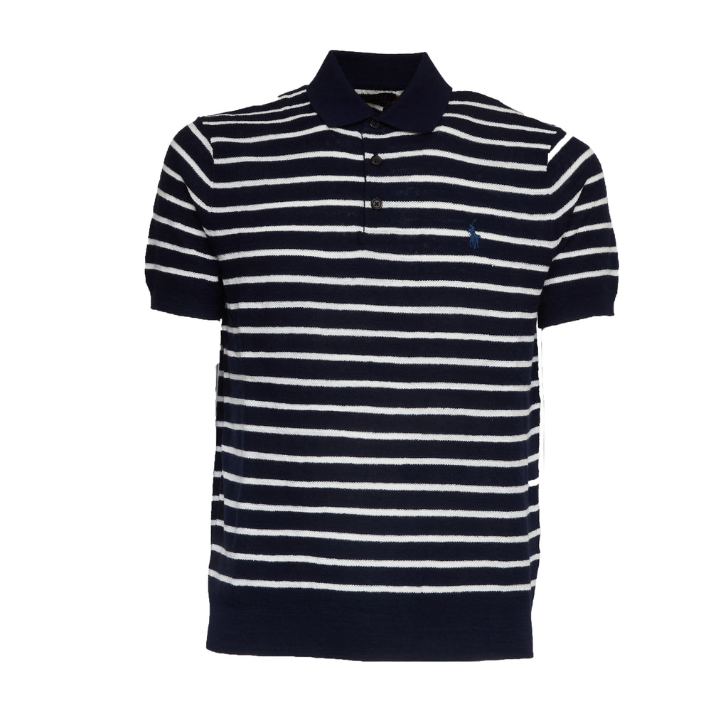 Maglia Polo A Righe Manica Corta