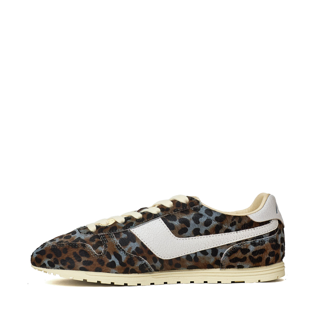 Sneakers Windspin Low In Pony, Crac Leo, Gray, Bianco