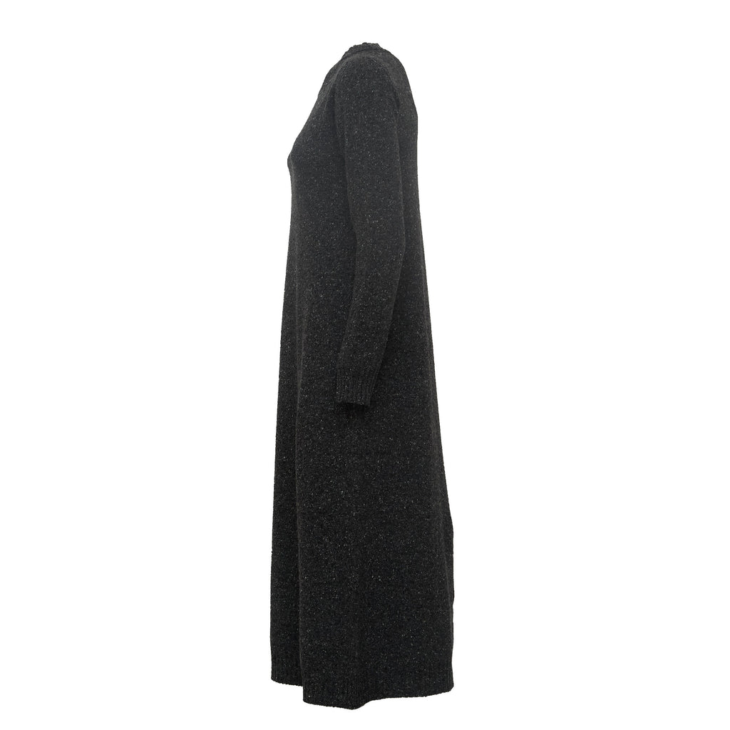 Abito Goccia In Maglia Filato Tweed
