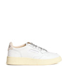 Sneakers Medalist Low In Pelle Bianca, Dettagli In Lurex Argento