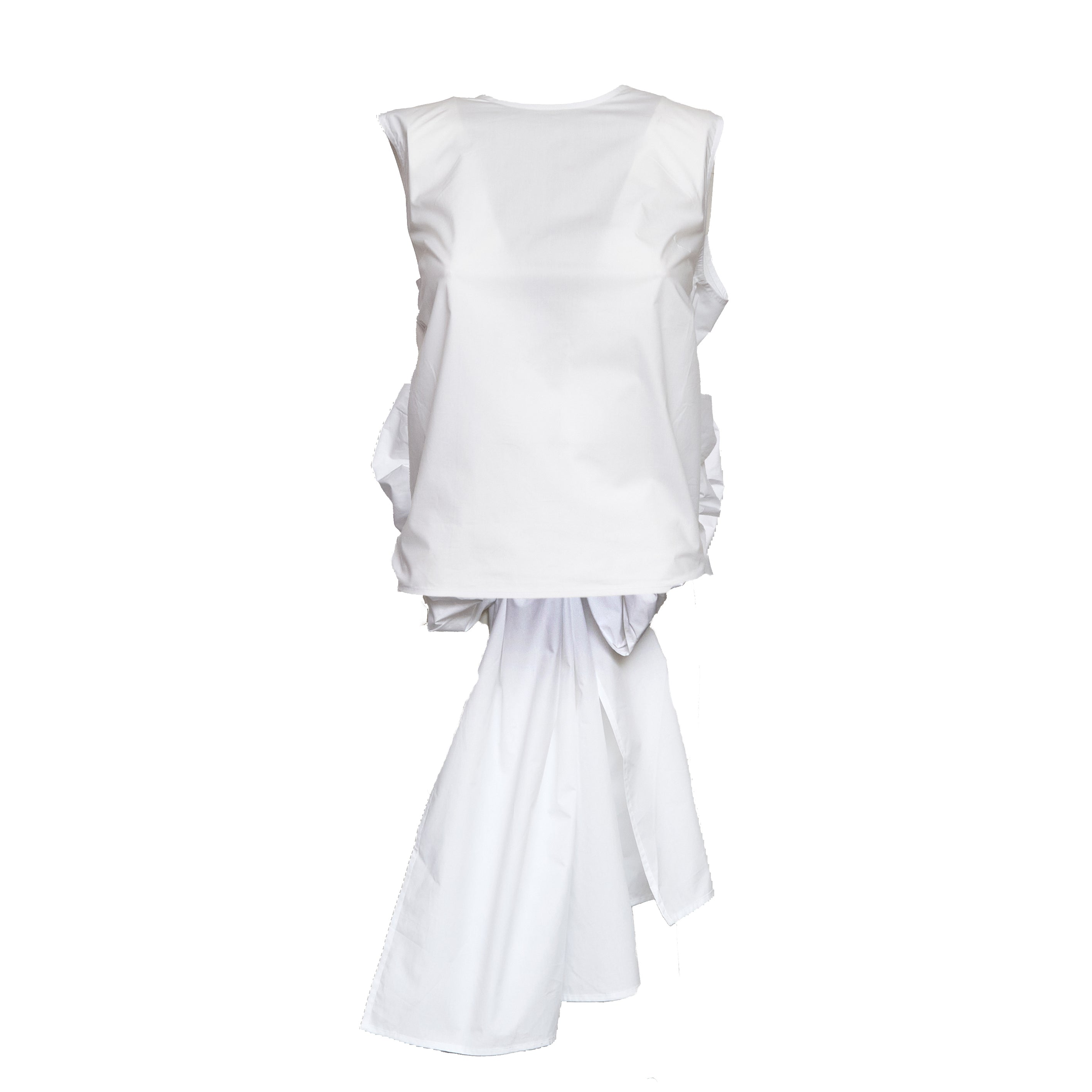 Top Jelani Senza Maniche Con Fiocco