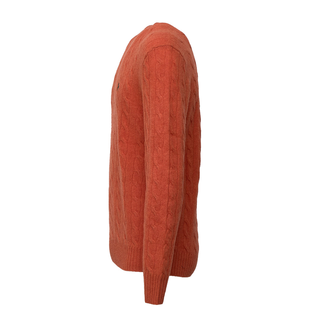 Cable-Knit Crewneck Pullover In Wool, Cashmere