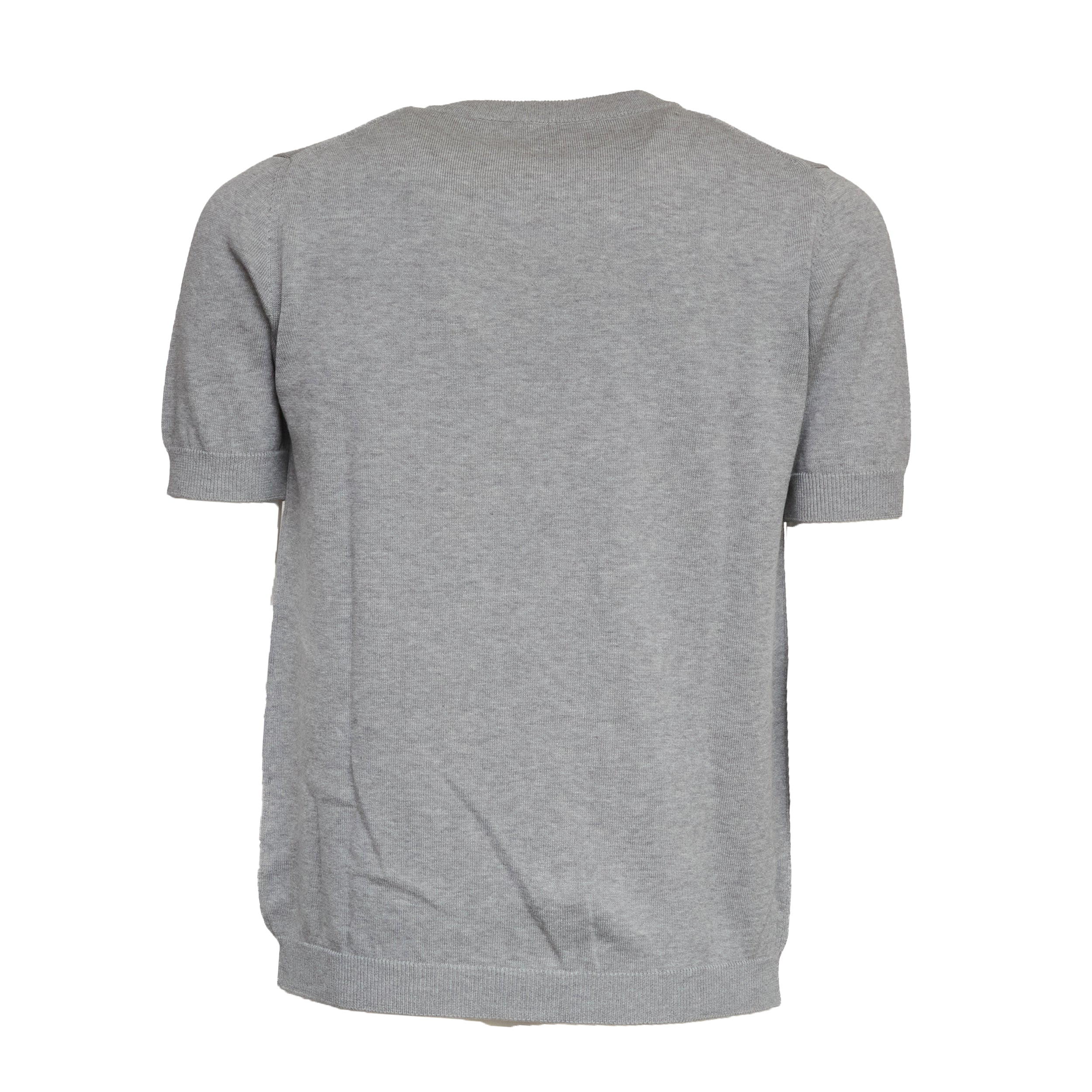 T-Shirt Americana Con Intarsio In Ciniglia