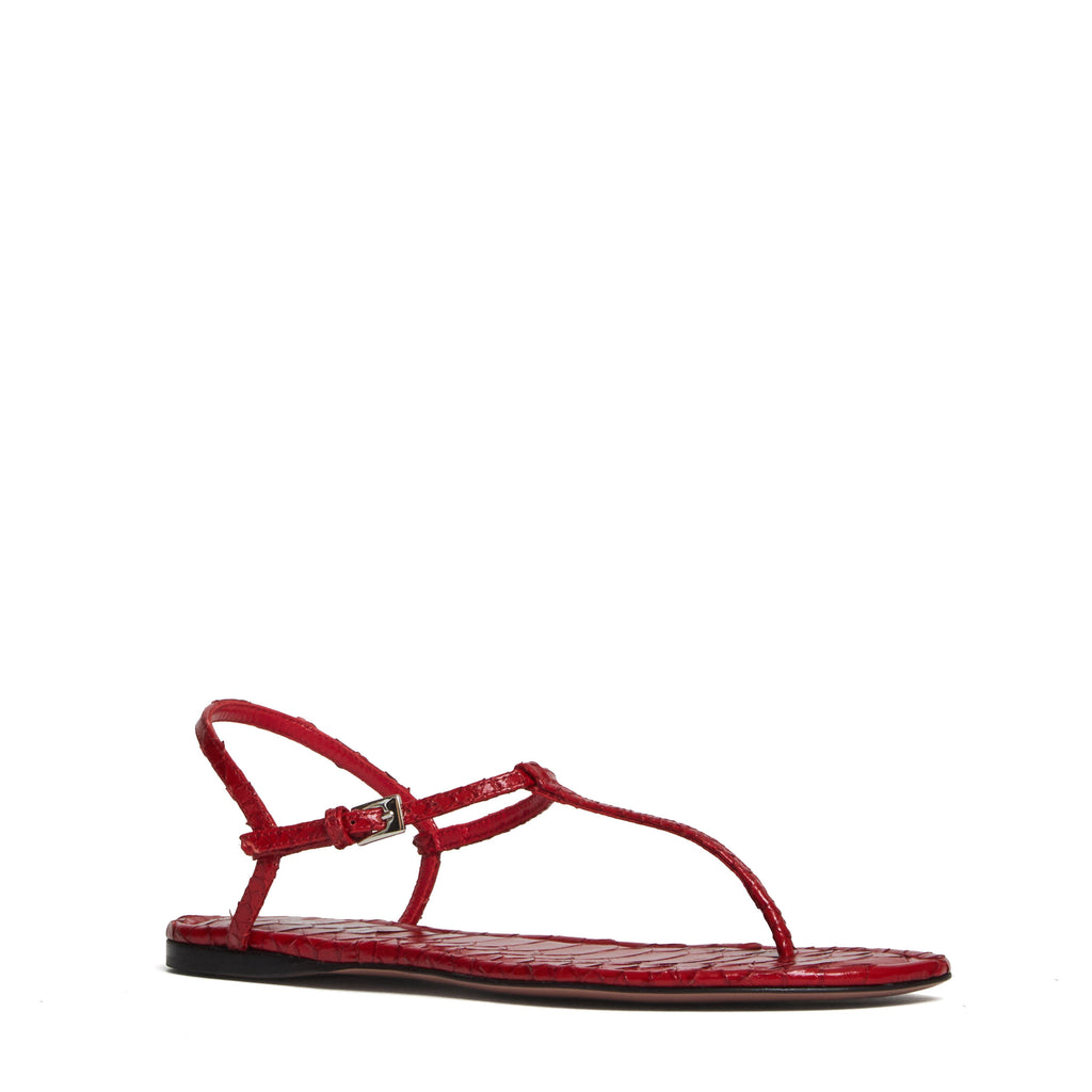 Montecarlo Flat Sandal Mono Printed Python