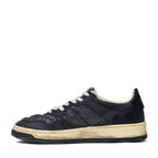 Sneakers Super Vintage Low In Pelle Di Capra Imbottita Effetto Crack