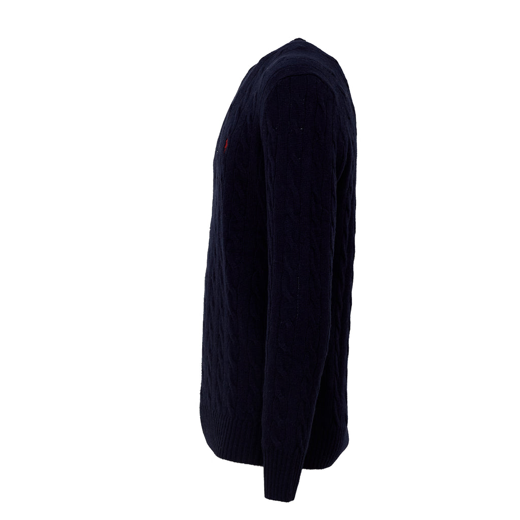Cable-Knit Crewneck Pullover In Wool, Cashmere
