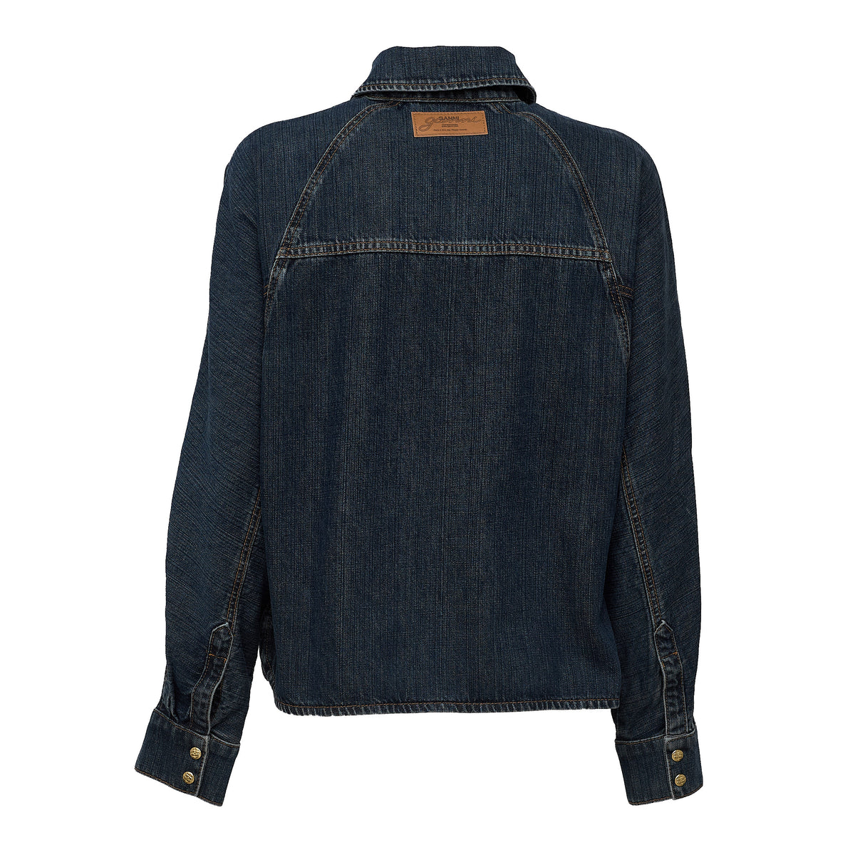Slub Mix Denim Batwing Shirt