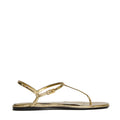 Montecarlo Flat Sandal Metallic Leather Plisse