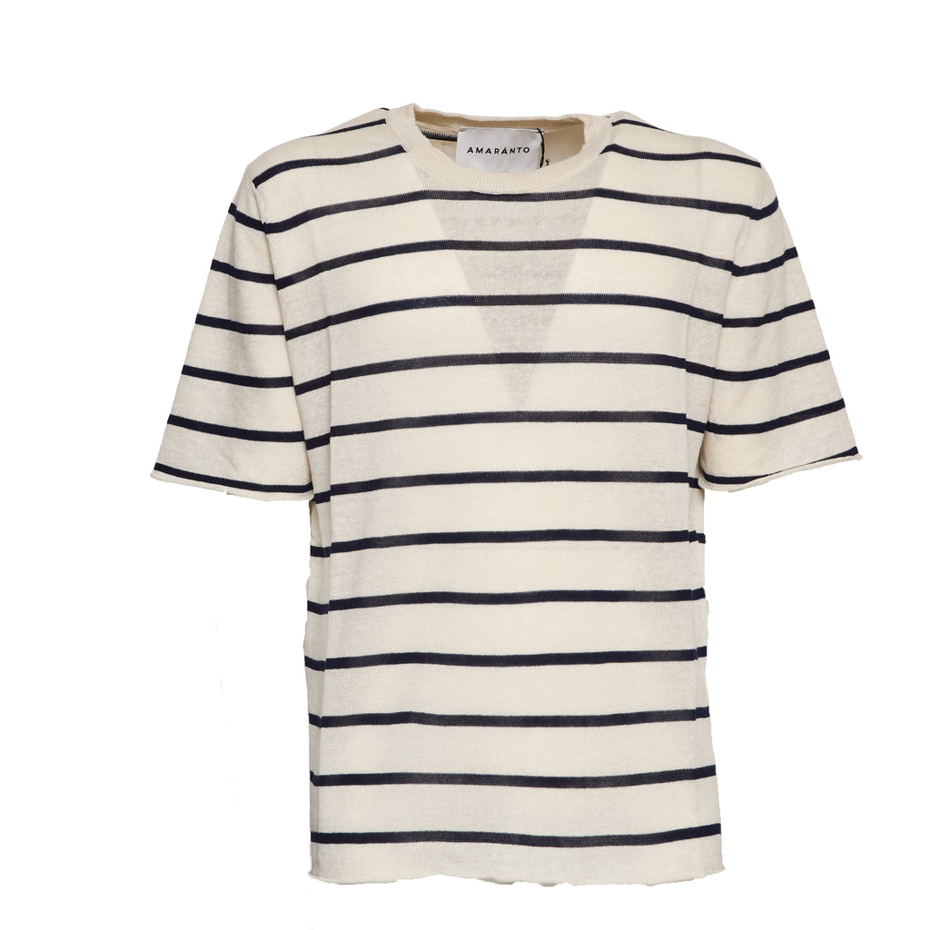 T-Shirt In Misto Lino
